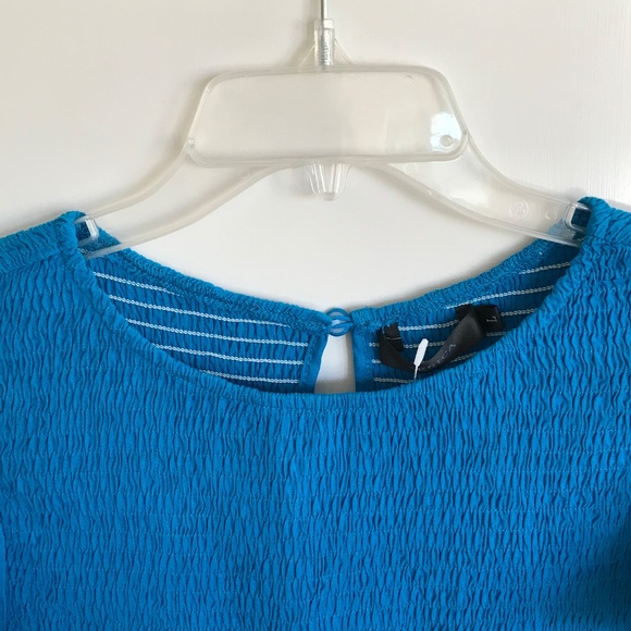 ZESICA Flutter Short Sleeve Smocked Midi Tiered A Line Dress Women’s Size Large - Picture 4 of 16